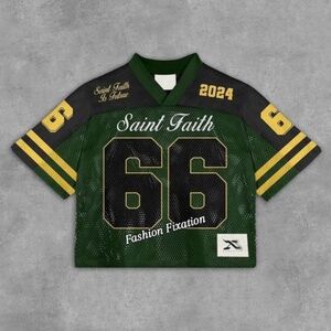 Saint Faith Faux Mesh Men’s Crop Style Jersey Size 2XL
